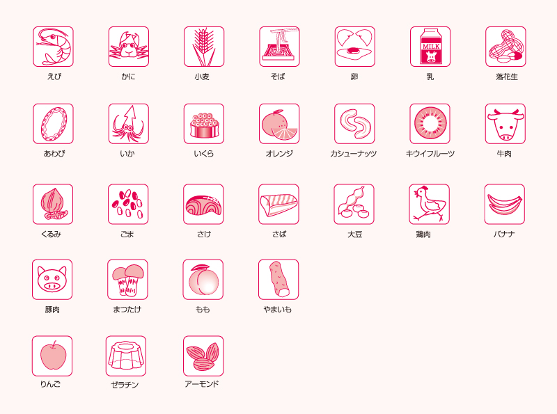 食物アレルギー28品目