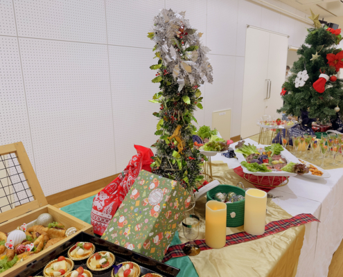 京都理容美容專修学校へ忘年会・クリスマス会用お弁当・パーティー料理をお届け