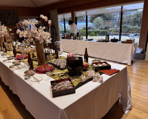 大手製薬会社様の研修施設へ慰労会用パーティー料理をお届