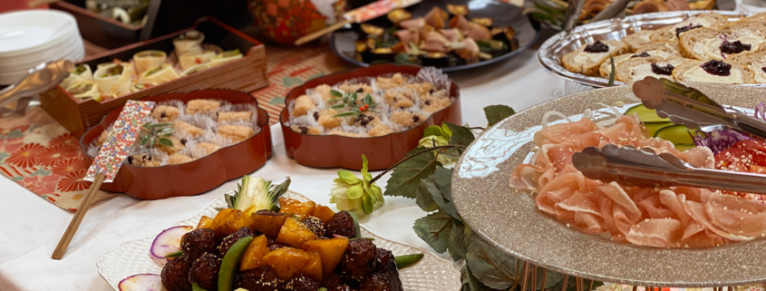 京都大学へ研究センター創設20周年記念式典・シンポジウム用パーティー料理のお届け