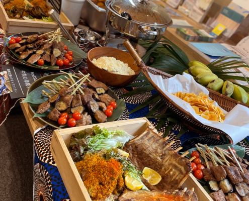 京都経済センターへアフリカをテーマとしたネットワーキングイベント用パーティー料理のお届け