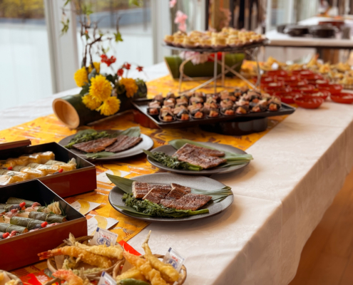 医療検査機器製造メーカー様のOB会総会&懇話会用パーティー料理のお届け