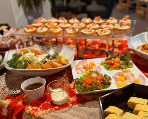 『Cafeふふふあん by 半兵衛麸』へ懇親会用パーティー料理のお届け