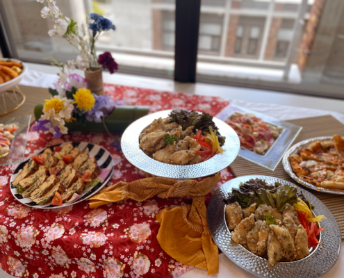 京都大学桂キャンパスへドイツ研究者との懇親会用パーティー料理をお届け