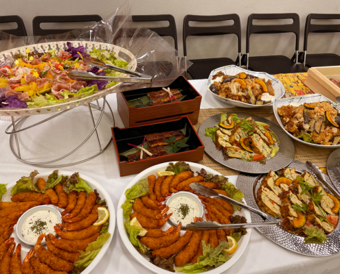 京都市勧業館みやこめっせへ日本発生生物学会懇親会用パーティー料理のお届け