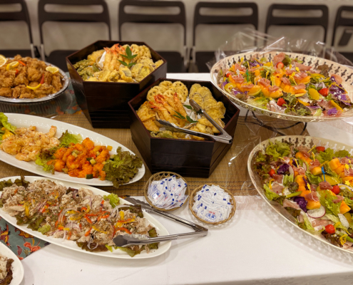 京都市勧業館みやこめっせへ日本発生生物学会懇親会用パーティー料理のお届け