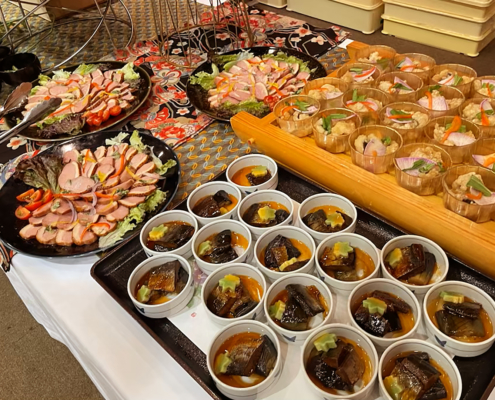 八幡市文化センターへ日本水道協会関西地方支部意見交換会用パーティー料理のお届け