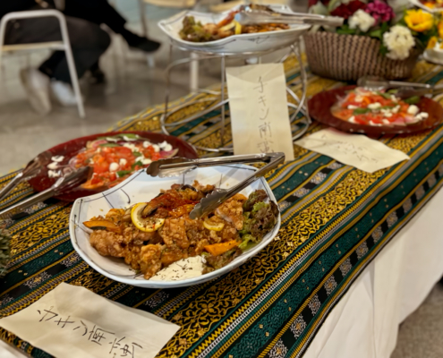 龍谷大学深草キャンパスへ教龍会懇親会用パーティー料理のお届け