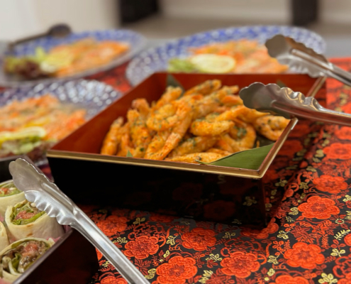 製本機器メーカー様へ海外からのゲストとの懇親会用パーティー料理のお届け