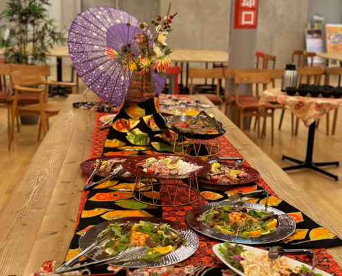 龍谷大学へ校友会懇親会用パーティー料理のお届け