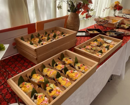 大谷中学高等学校へ海外姉妹校との国際交流会用パーティー料理のお届け