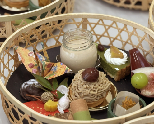 京都大学へ海外からの著名ゲストと学内執行部の懇談会用アフタヌーンティーセットをお届け