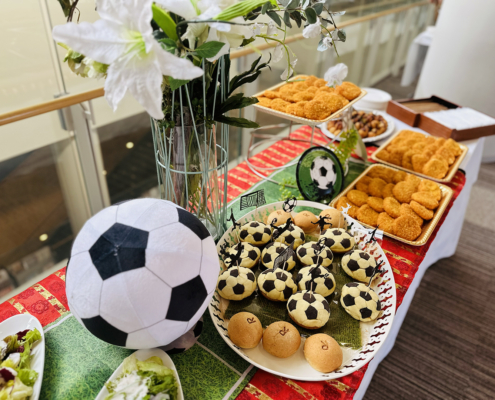 立命館大学へ立命館スポーツコーチサミット用パーティー料理をお届け