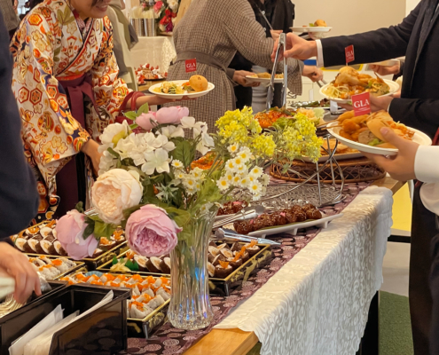 立命館大学大阪いばらきキャンパスへ卒業祝賀懇親会用パーティー料理のお届け